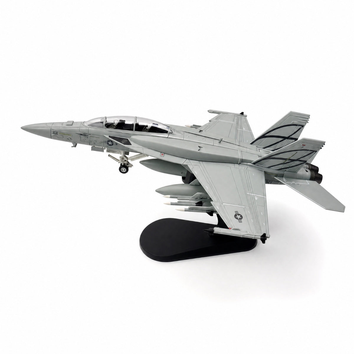 Fighter Jet Model Collectible Fighter Jet Model with Stand Pre Assembled for Collectors, Shelf Display, Office Decor