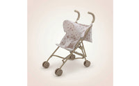 Compact Stroller with Canopy Floral Doll Stroller with Canopy Long-Lasting Toy Realistic for Nursery