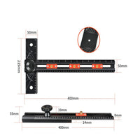 Hole Positioning Ruler Multi-Function Hand Tool Portable for Carpentry Work