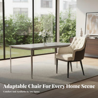 Light Luxury and design Upholstered Shell Chair Modern Design Indoor Furniture Slim Metal Legs Sturdy Construction for Interior Designers, Office Professionals, Business Owners, Dining Room, Reception Area, Bedroom, perusing reading corner