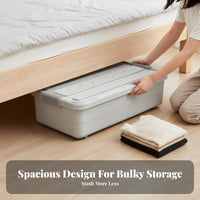 Rolling Storage Bin Large Capacity Rolling Storage Container Wheeled Design