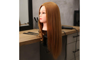 Heat Stylable Hairdressing Training Head Stand Included Hairstyling Practice Head Reusable for Hairstylists
