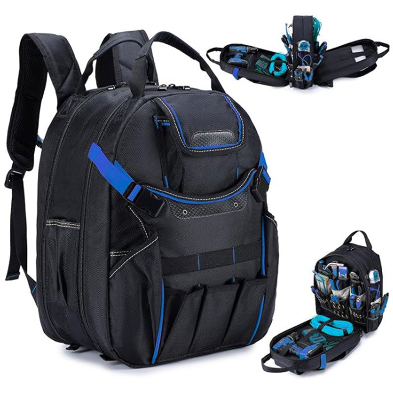 Heavy-Duty Waterproof Tool Backpack with Laptop Compartment