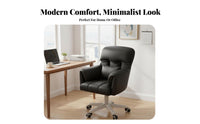 plush Vanity Chair Plush Comfort plush Vanity Seat Curved supportrest Stylish Design for Teens, Students, Bedroom, Small Spaces