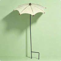 Umbrella Garden Stake Speckled Finish Outdoor Decor Rounded Tip for Courtyard