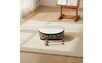 Tabletop Frame Drum with Wooden Drumsticks Floral Frame Drum with Drumsticks Padded Percussion Instrument Easy to Play for Music Teachers, Kids, Toddlers, Classroom, Playroom