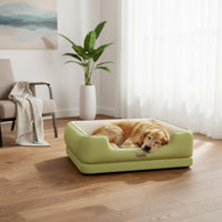 Supportive Dog Bed Tear Resistant Washable Pet Bed Head and Neck Support