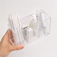 Makeup Box, Cosmetic Storage, Large Capacity, Transparent, Desktop Storage, Cosmetics Storage, 3-Tier, Plastic, Small Item Case