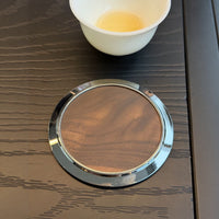 实木杯垫不锈钢边茶托隔热垫功夫茶具配件家用防烫茶杯垫北欧风