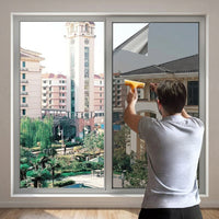 Window Film Privacy for Home Office in Deep Gray, Solid Color Window Tint Film Home, Wide 90cm Window Frosting Film, Modern Privacy Film Roll