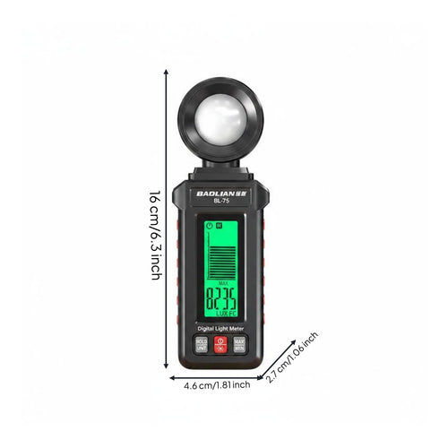 Digital Illuminance Unit Meter max/min Reading Digital Light Meter Backlit