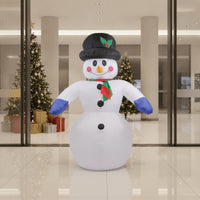Christmas Inflatable Snowman Freestanding Snowman with Top Hat Decoration Puncture-Resistant Easy to Use for Yard, Storefront