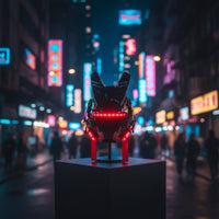 Futuristic Helmet Mask with LED Hard-Shell Cyberpunk Mask Glossy Headwear Techwear for Cosplayers, Cosplay, Festivals, Parties