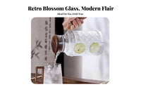 Drop-Spill-Resistant-Resistant-Spill-Resistant-Resistant Spout Glass Pitcher with Lid and Handle Easy to Clean Vintage Glass Pitcher