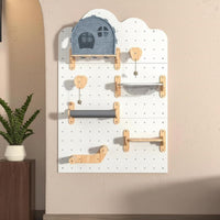 configurable Pegboard Cat Wall DIY Combination configurable Cat Climbing System Space-Saving Pet Furniture for Apartment Dwellers, Indoors, Living Room, Bedroom