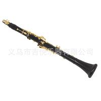 SLADE Ebony Clarinet Bb 17 Keys Black Woodwind for Students and Adults Exam Performance