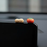 2 Pieces Persimmon Peanut Car Ornament Self for Women, New Drivers