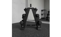 3-Tier Dumbbell Rack Easy Access Foldable Dumbbell Stand Commercial-Grade Fitness Storage for Workout Room