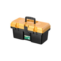 Portable Tool Box Hard Rectangular Organizer Box Plastic Tool Chest Household Storage Portable Handle Hard Shell with Secure Latch Closure Suitable for Traveling Garage Workshop Home