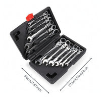 12 Pieces Wrench Set with Case Vanadium   Steel Combination Wrench Set Resistant Hand Tools for Diyers, Auto Repair