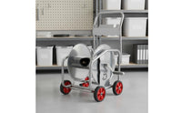 Hose Reel Cart Easy Winding Wheeled Garden Hose Winder Heavy Duty Outdoor Storage for Yard