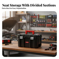 Multi-Layer Tool Container Heavy-Duty 3-Tier Cantilever Tray Case Large Capacity
