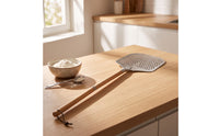 Pizza Peel with Wooden Handle Perforated Pizza Peel Detachable for Kitchen