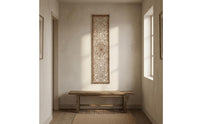 Floral Scroll Wall Plaque Rustic House Decoration Beige Brown