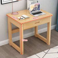 children's Wooden Desk and Chair Set Space Saving Solid Wood Student Writing Desk Rounded Edges children's Study Table with Drawer for Homeschooling