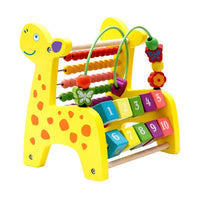 Smooth Sliding Color Recognition Wooden Abacus Math Manipulative Deer Abacus Toy