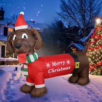 5FT LED Inflatable Dachshund Christmas Decoration with US Plug