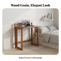 Wall-Mounted Folding Desk Space-Saving Writing Table Foldable Design Multifunctional for Remote Workers, Small Spaces