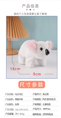 Electric Plush Koala Toy with Walking, Sound, and Head Nodding