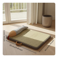 Pet Bed Breathable Pet Mat Detachable and Washable Cat Cooling Bed with Pillow for Cats, Dogs