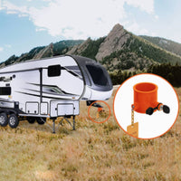 King Coupling Lock with Warning Tag High Visibility Heavy Duty King Coupling Lock Weatherproof for Trailer Drivers