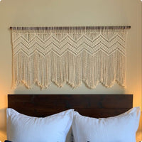 Macrame Curtain Handmade Boho Tapestry Bohemian Design for Guest House, Bedroom