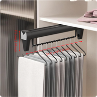 Pull-out rack maximizes closet space
