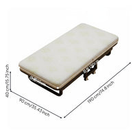 Folding Bed Portable Guest Bed Single Rest Cot Mattress Sturdy Frame Space Saving Design Suitable for Office Home Hospital Camping