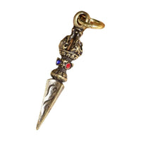 Sturdy Copper Vajra Trinket, Tibetan Locket Keychain, Handmade Religious Trinket, Vintage Pestle Necklace, Feng Shui Decoration