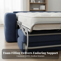 Space-Saving Foldable Sofa Bed Nordic Design Folding Convertible Sofa Bed Built-in Mattress Living Room Furniture High-Density Foam for Apartment Dwellers, Students, Homeowners, Lounge, Home Office