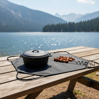 Silicone Coated Fire Retardant Blanket Portable Handle Fireproof Cloth Easy to Fold Barbecue Fire Mat Reusable for Camping, Travel