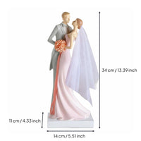 Wedding Couple Figurine European Design Bride and Groom Statue Anniversary Gift
