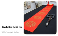 Thick Wax-Dyed Red Couplet Paper, Gold-Edged Blank Festive Xuan Paper, Handwriting, Wyrm Fish Pattern