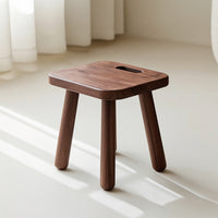 Wooden Stool Compact Stool with Handhold Portable Furniture for Kids, Small Areas, Entryway