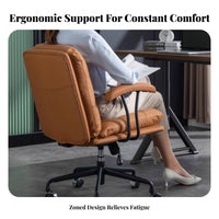 Upholstered Rolling Task Chair 360-Degree Swivel Upholstered Rolling Armchair