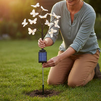 LED Moth Branch Light Waterproof Lawn Lamp Weather Resistant for Pathway