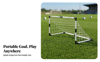 Rectangular Frame Children's Soccer Goal Included Ball Kids Soccer Goal Set Inflation Pump Sports Equipment Easy Setup