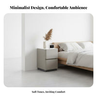 Narrow 2-Drawer Bedside Cabinet Modern Minimalist design Nightstand Space-Saving