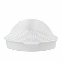 Guinea Pig Litter Pan Easy to Clean Guinea Pig Corner Toilet Hare Potty Tray Detachable Design Small Pet Toilet with Grate