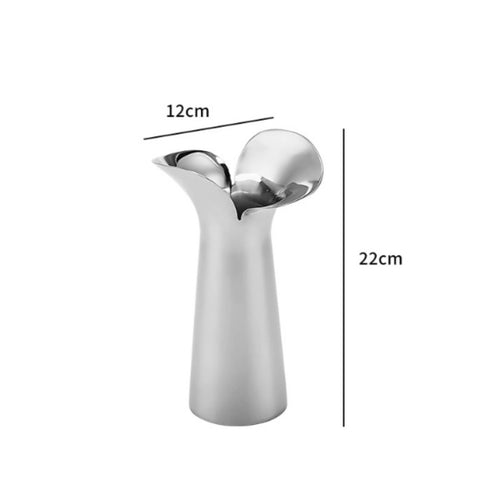 Stainless Steel Vase Minimalist Style Flower Vase High Polish Finish